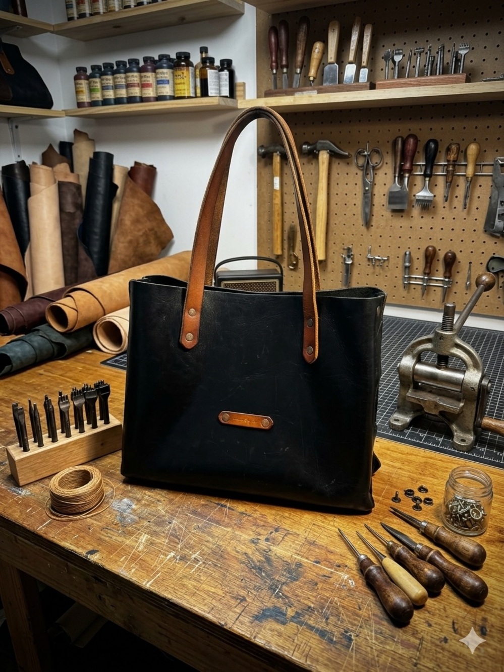 ColsenKeane Handcrafted No. 1111 100% Full Grain Leather Tote - Heirloom Quality